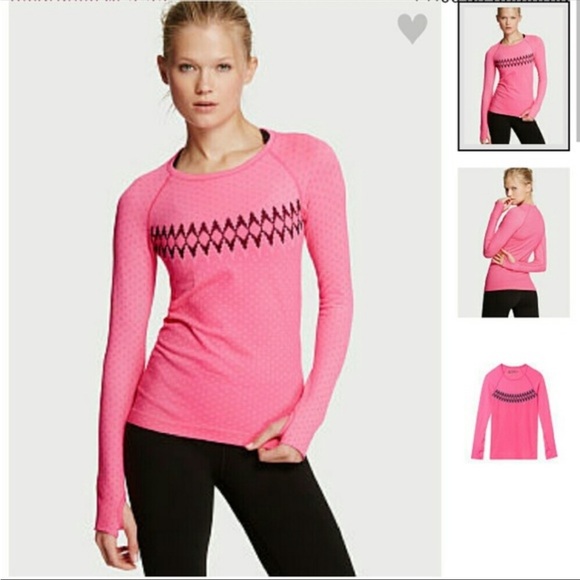 Victoria’s Secret Sport VSX Pink Long Sleeve Workout Tee - Picture 1 of 9